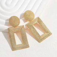 Geometric Gold  Earrings