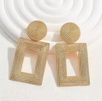 Geometric Gold  Earrings